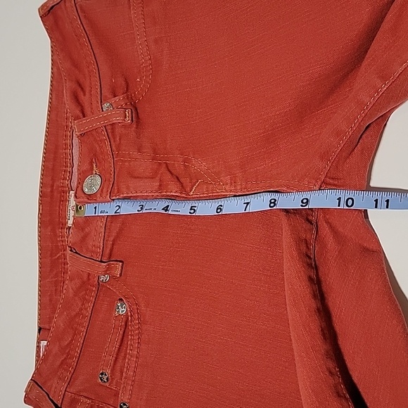 True Religion Halle Mid-Rise Super Skinny Jeans Ankle Tomato Red 29 - Picture 14 of 15